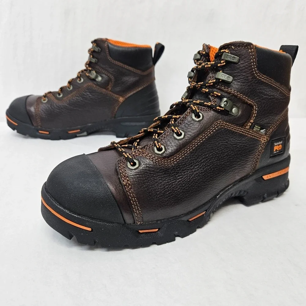 Timberland PRO Endurance 6 Inch Steel Toe Work Boots 52562 Brown Mens 8.5 M